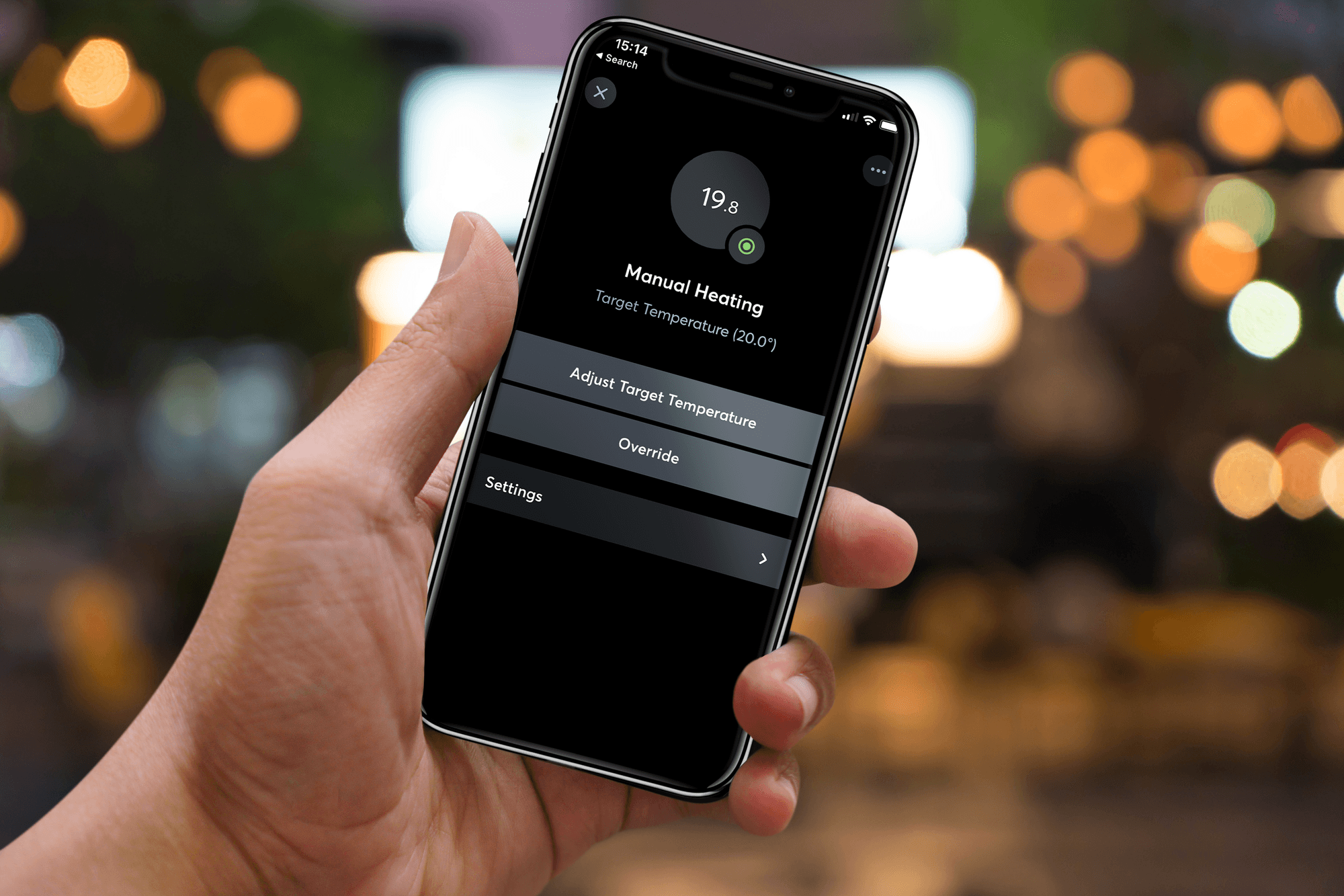 Per-room heating control in the Loxone app