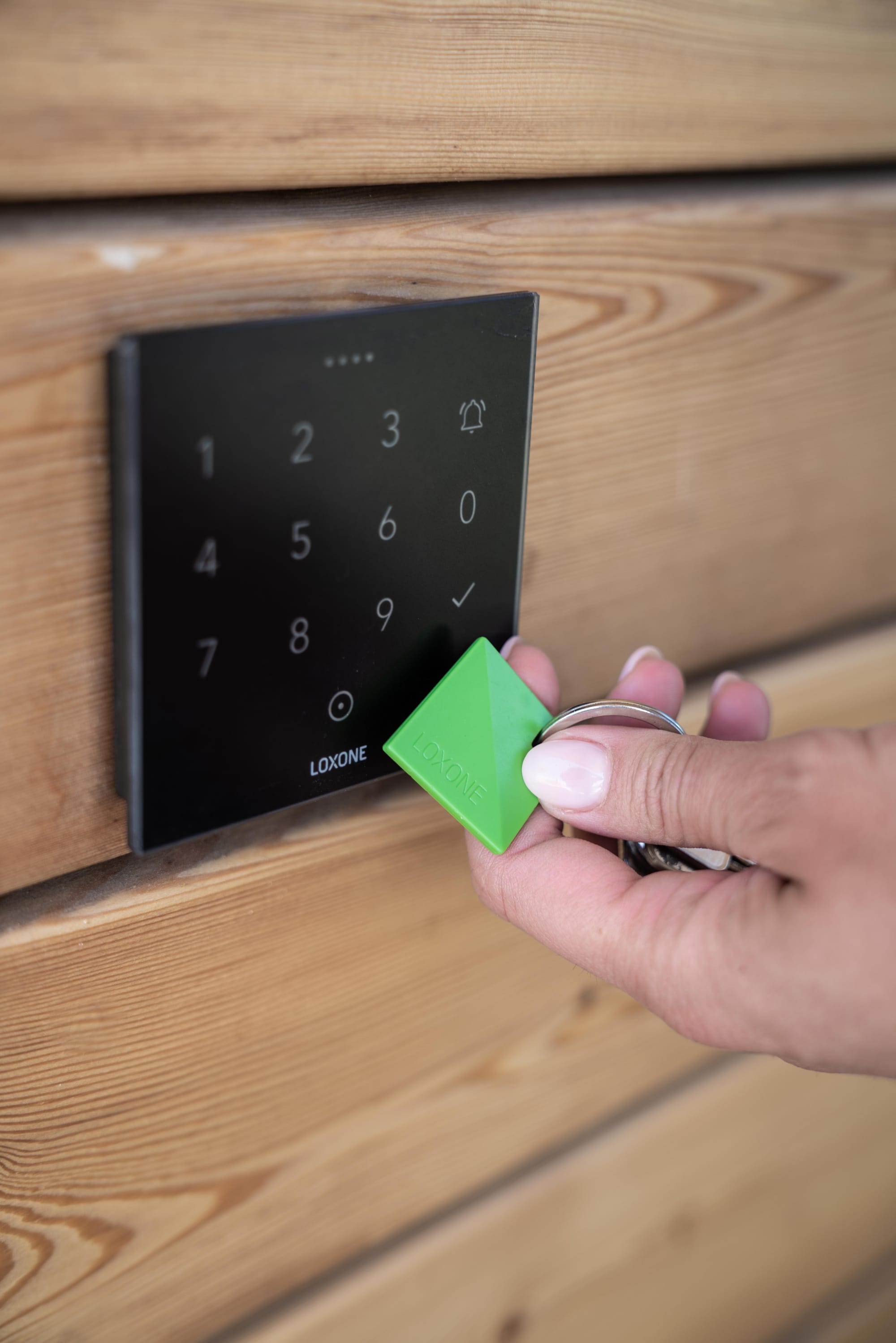 NFC Code Touch keypad at an entrance