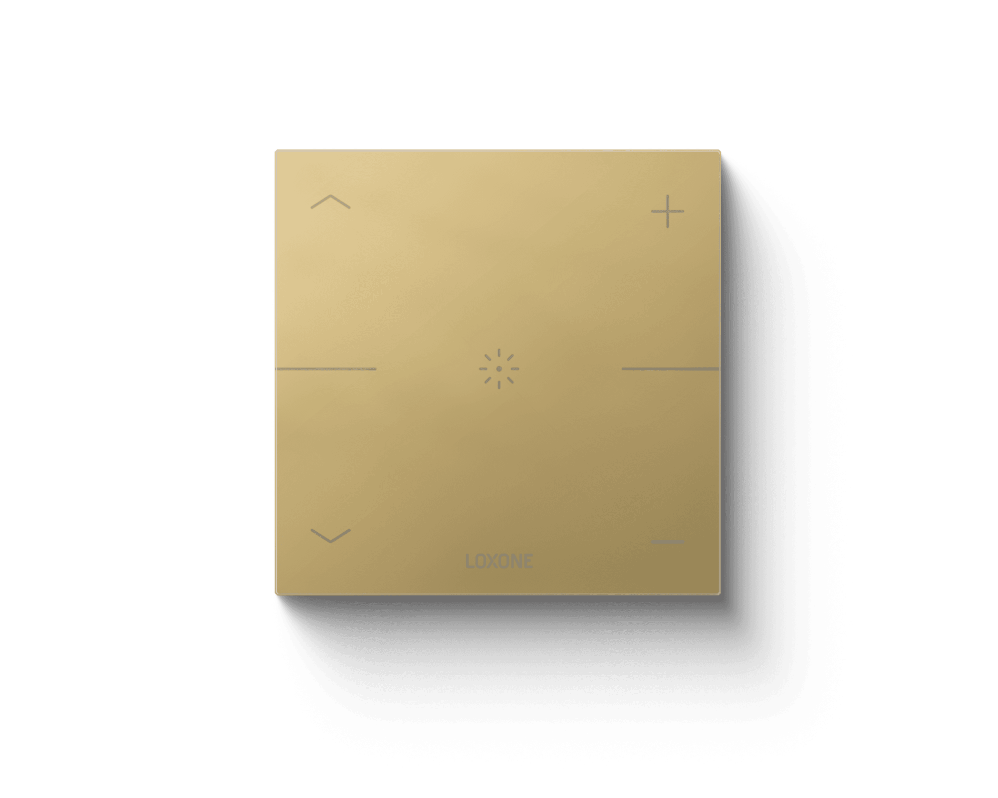 Loxone Touch Pure switch in a brass finish